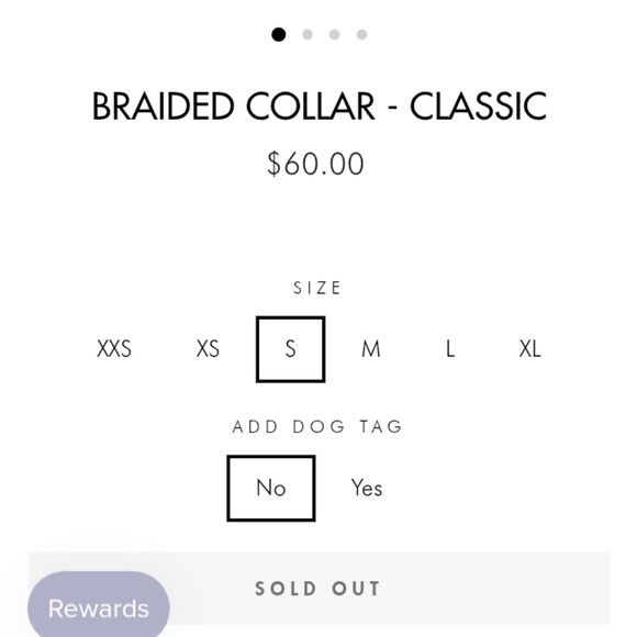 NWT: KNOTTY PETS, BRAIDED CLASSIC, DOG COLLAR, BLK W/BLK LTH & GOLD HARDWARE. - Picture 7 of 16